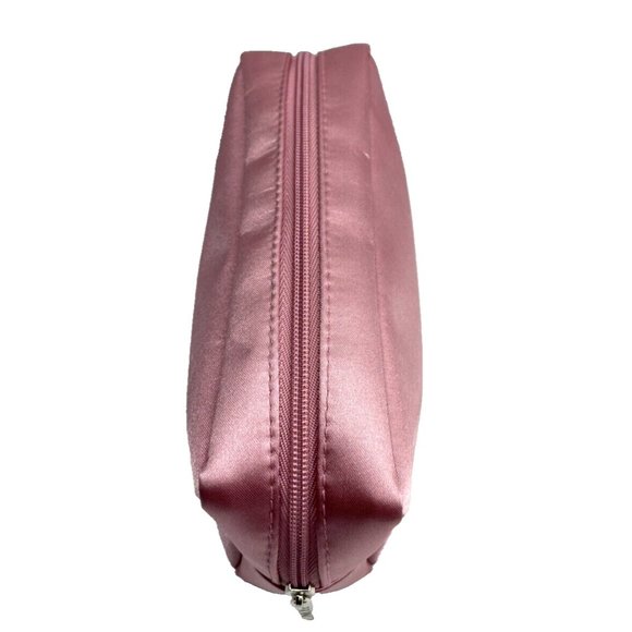 Clinique Pink Makeup Bag Zip Up Water-Resistant Small Cosmetic Travel Carrier - Picture 3 of 11